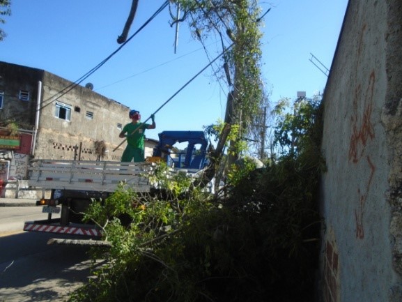 AÇÃO DAS EQUIPES DE ARBORIZAÇÃO URBANA NO DIA 19/02/2020