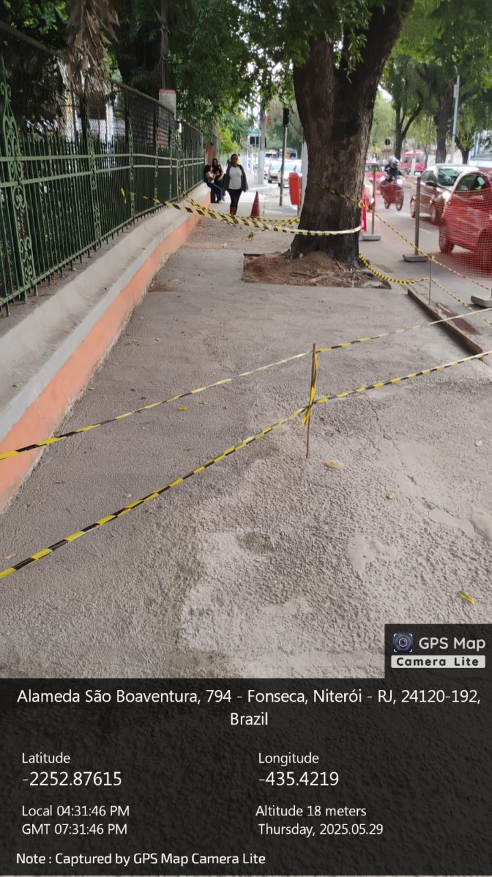 Reparo de calçadas no Fonseca pelo Prefeitura Móvel